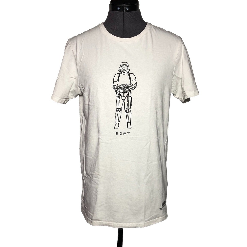 Star Wars 40th Anniversary Stormtrooper Tee Shirt Japanese Graphic White C-36" M